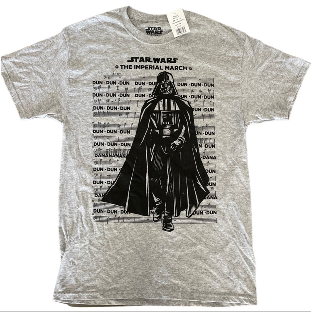 Star Wars Mens T-Shirt - The Imperial March Darth
Over Dun Dun Song. NWT.